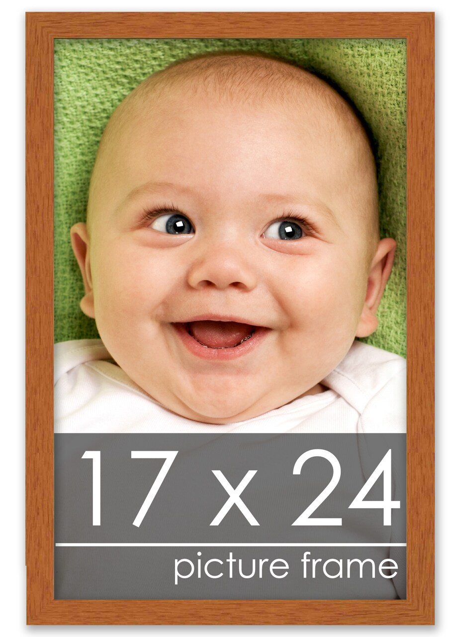 Modernist Brown Picture Frame - UV Acrylic, Foam Board Backing, Hanging Hardware